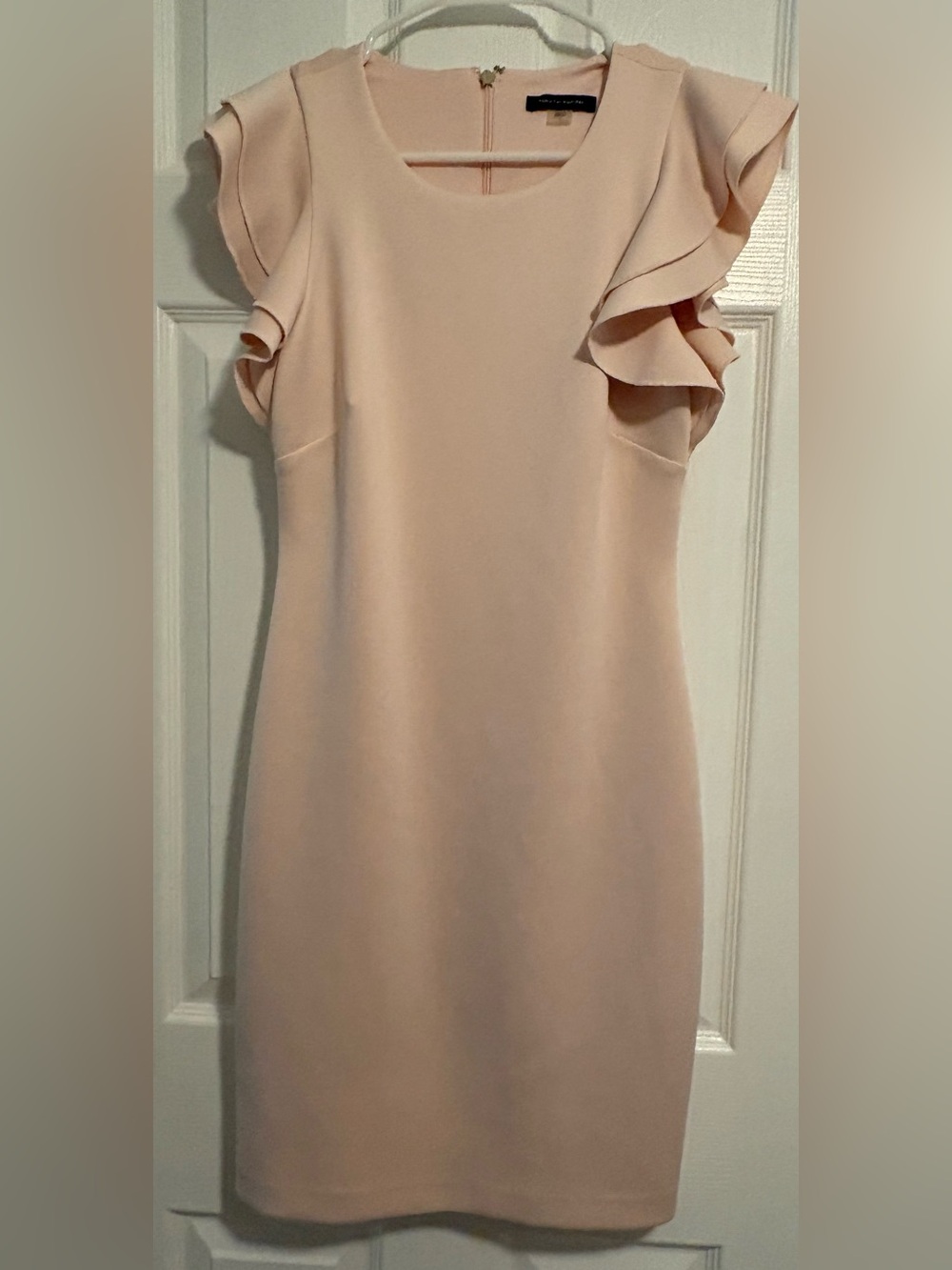 Tommy Hilfiger Women’s Ruffle Sleeve Sheath Dress - Blush Pink Size 4